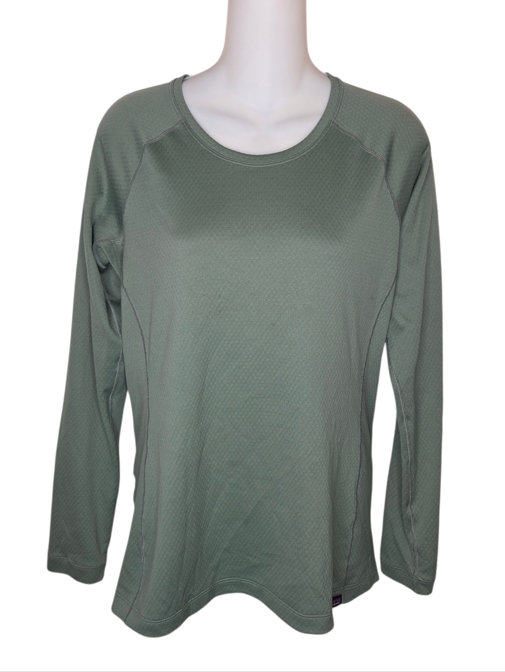 Patagonia Women's Large Capilene Midweight Crew - Sage Green Gorpcore